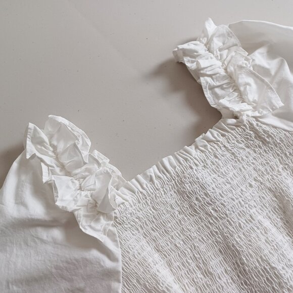 The Drop Marisol On/Off-Shoulder Cotton Smock Blouse - Picture 4 of 16